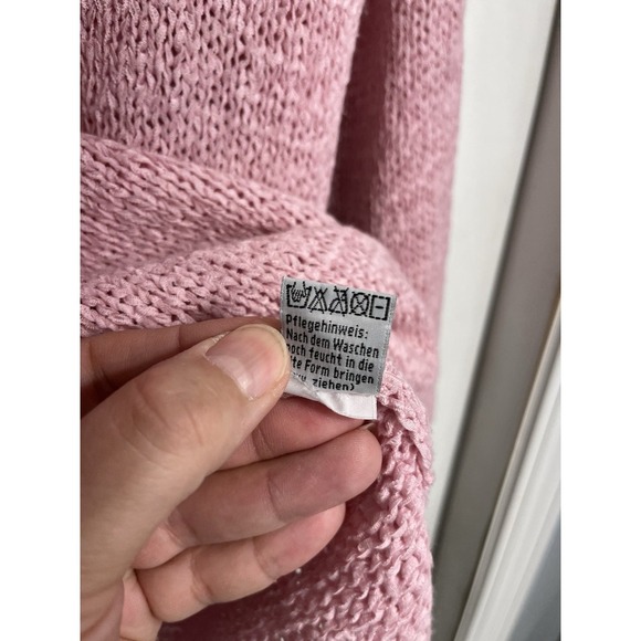 Cottage Country Raffia Loose Knit Sweater Women Pink Medium Pina‎ Lia - Picture 7 of 10